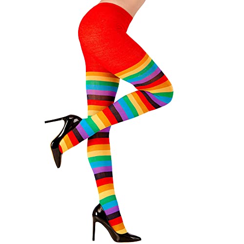 WIDMANN MILANO PARTY FASHION - Strumpfhose, Regenbogen, 75 DEN, Accessoire für Faschingskostüme von W WIDMANN MILANO Party Fashion