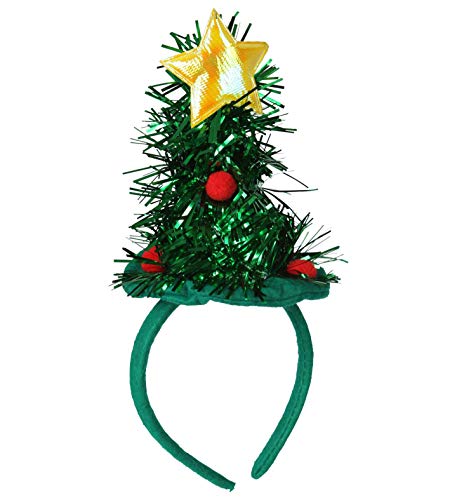 Widmann 00036 - Weihnachtsbaum Minihut, mit Lametta, Kopfbedeckung, Accessoire, Weihnachten, Mottoparty, Karneval von W WIDMANN MILANO Party Fashion