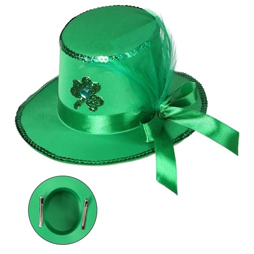 Widmann 00676 - Minizylinder St. Patrick´s Day, mit Haarclips, Grün, Hut, Kopfschmuck, Accessoire, Mottoparty, Karneval von W WIDMANN MILANO Party Fashion