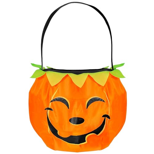 Widmann 00698 - Kürbis Tasche, Süßes oder Saures, für Kinder, Beutel, Accessoire, Kostüm, Karneval, Mottoparty, Halloween von W WIDMANN MILANO Party Fashion