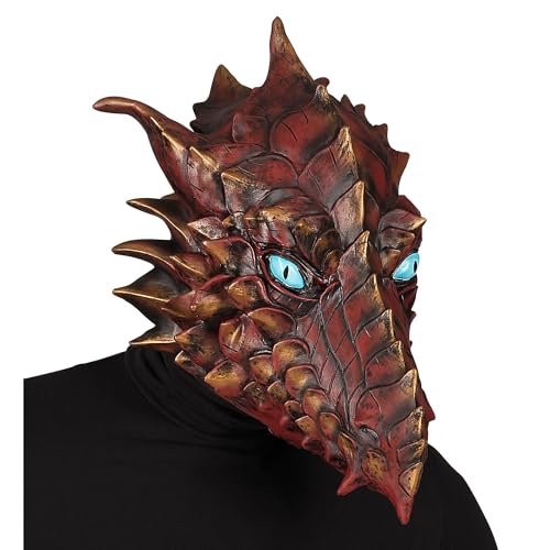 Widmann 01135 - Vollkopfmaske Drachen, Horror, Dino, Halloween, Karneval, Mottoparty von W WIDMANN MILANO Party Fashion