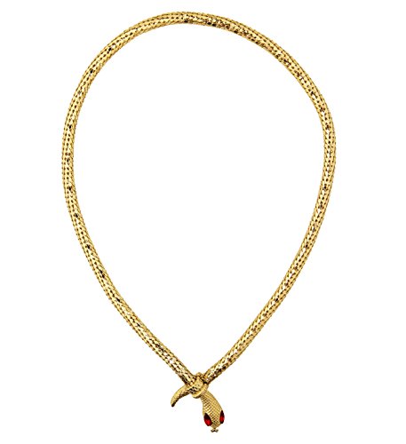 Widmann 03574 - Schlangenkette, Gold, mit roten Steinaugen, Schmuck, Halsband, Cleopatra, Mottoparty, Karneval von W WIDMANN MILANO Party Fashion