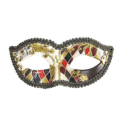 Widmann 03602 - Augenmaske Venezianische Harlequin, Kostümzubehör, Accessoire, Halloween, Karneval, Mottoparty von W WIDMANN MILANO Party Fashion