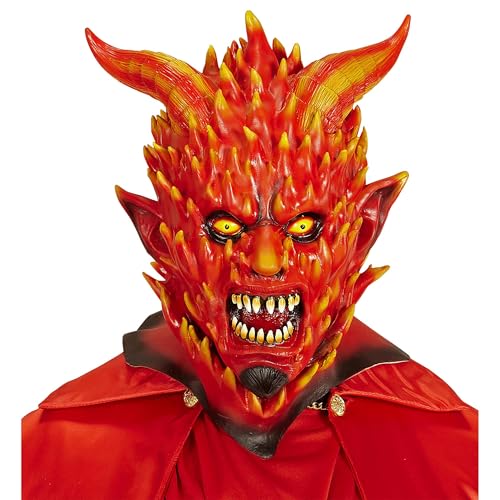 Widmann 05404 - Maske Teufel in Flammen, Satan, Halloween, Karneval, Mottoparty von W WIDMANN MILANO Party Fashion