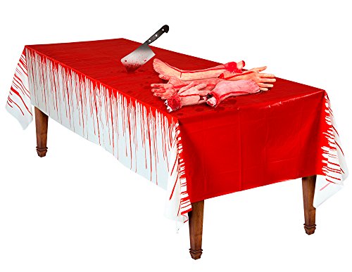 Widmann 08165 - Blutverschmierte Tischdecke, Blutbad, Halloween, Horror, Dekoration von W WIDMANN MILANO Party Fashion