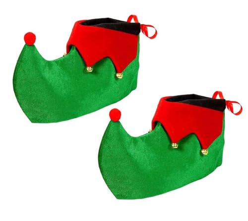 Widmann 51947 - Schuhüberzieher Elf, Weihnachtself, Santas Helfer, Unisex, Weihnachten, Karneval, Mottoparty von W WIDMANN MILANO Party Fashion