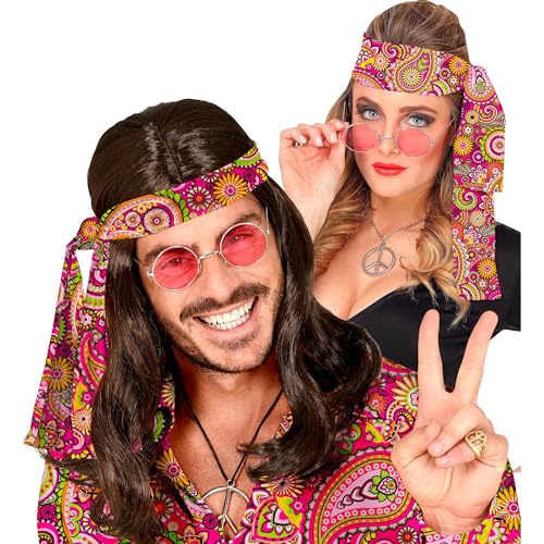 Widmann - 60er und 70er Jahre Stirnband, Haarband, Hippie, Flower Power, Accessoire, Karneval von W WIDMANN MILANO Party Fashion