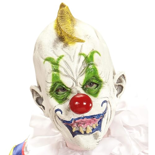 Widmann 96573 - Maske Goofy Clown, 3/4 Maske, Kostümzubehör, Accessoire, Killer Clown, Halloween, Karneval, Mottoparty von W WIDMANN MILANO Party Fashion