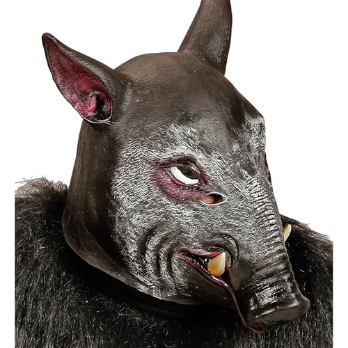 Widmann 96644 - Ganzkopfmaske Wildschwein, Tiermaske, Karneval, Mottoparty von W WIDMANN MILANO Party Fashion