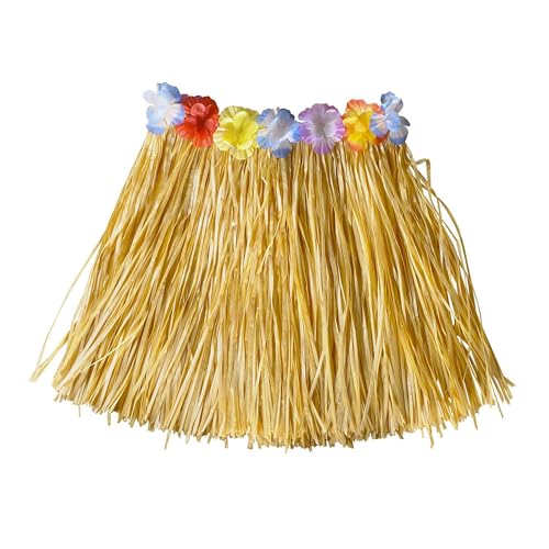 Widmann - Hawaii-Rock für Kinder, 40 cm, mit mehrfarbigem Blumengürtel, dehnbarer Bund, Karneval, Mottoparty von W WIDMANN MILANO Party Fashion