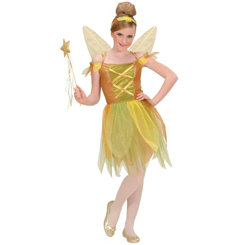 W WIDMANN MILANO Party Fashion - Kinderkostüm Goldene Waldfee, Kleid, Flügel, Haarreif, Elfen, Karneval, Mottoparty von W WIDMANN MILANO Party Fashion