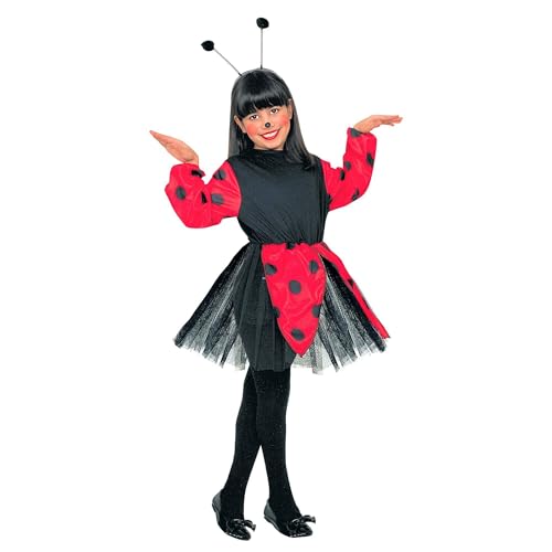 Widmann - Kinderkostüm Ladybug, Kleid, Antennen, Marienkäfer, Comic, Fasching, Karneval, Mottoparty von W WIDMANN MILANO Party Fashion