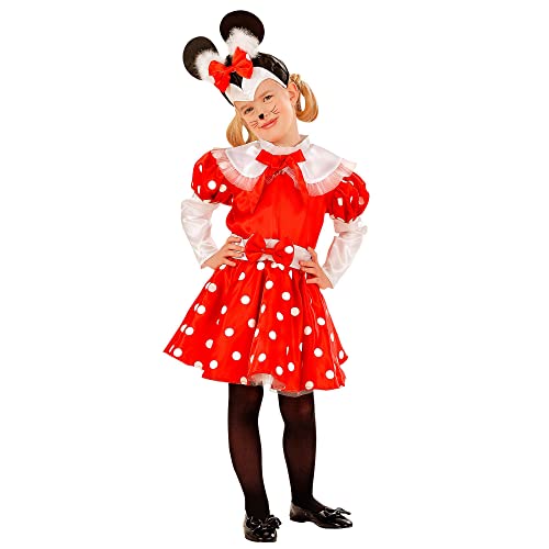 Widmann - Kinderkostüm Maus Mädchen, Kleid mit angenähtem Gürtel, Kopfbedeckung, Karneval, Mottoparty von W WIDMANN MILANO Party Fashion