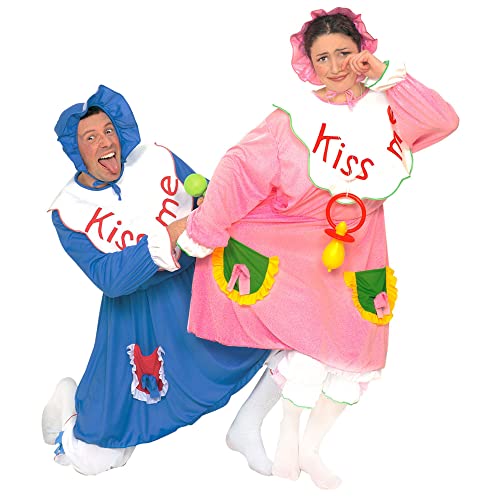 Widmann - Kostüm Baby, sortiert, hellblau/rosa, Kostüm mit Lätzchen, Beinlinge, Haube, Säugling, Karneval, Mottoparty Widmann - Kostüm Baby, sortiert, hellblau/rosa, Kostüm mit Lätzchen, Beinlinge, Haube, Säugling, Karneval, Mottoparty von W WIDMANN MILANO Party Fashion