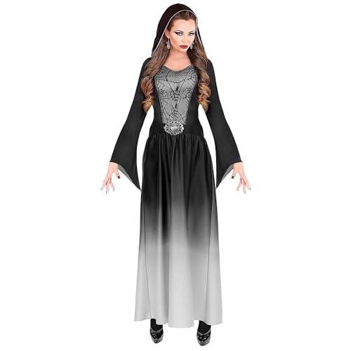 Widmann - Kostüm Gothic Frau, Kleid mit Kapuze, Halloween, Karneval, Mottoparty von W WIDMANN MILANO Party Fashion