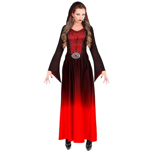 Widmann - Kostüm Gothic Frau, Kleid mit Kapuze, Halloween, Karneval, Mottoparty von W WIDMANN MILANO Party Fashion