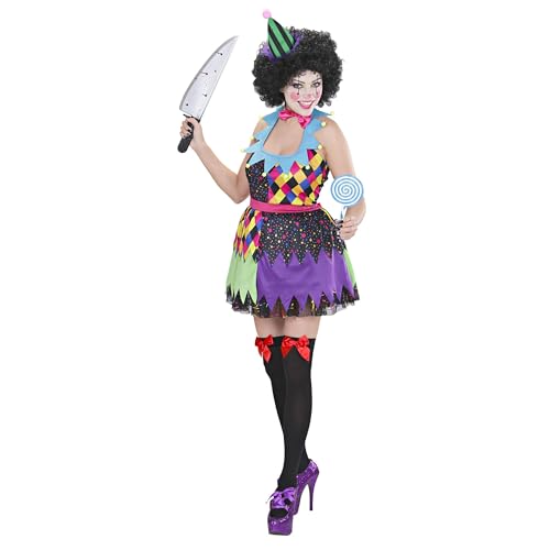W WIDMANN MILANO Party Fashion - Kostüm Horror Clown, Kleid mit Fliege und Minihut, Killer Clown, Halloween, Karneval, Mottoparty von W WIDMANN MILANO Party Fashion