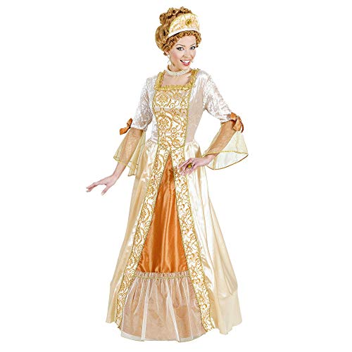 Widmann - Kostüm goldene Prinzessin, Kleid, Reifrock, Kopfbedeckung, Karneval, Mottoparty von W WIDMANN MILANO Party Fashion