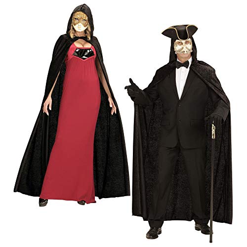 Widmann - Umhang mit Kapuze, aus Samt, ca. 150 cm, Halloween, Karneval, Mottoparty von W WIDMANN MILANO Party Fashion