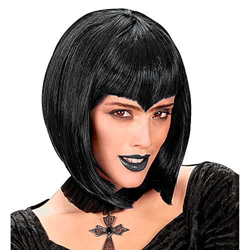 Widmann V0973 - Perücke Gothic Vampir, schwarz, Halloween, Mottoparty, Karneval von W WIDMANN MILANO Party Fashion