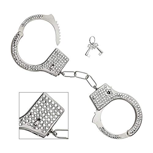 Widmann 09665 - Handschellen mit Strasssteinen, Accessoire, Polizei, Karneval, Mottoparty, Junggesellinnenabschied von W WIDMANN MILANO Party Fashion