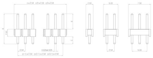 W & P Products Stiftleiste (Standard) Anzahl Reihen: 2 Polzahl je Reihe: 50 944-13-100-00 von W & P Products