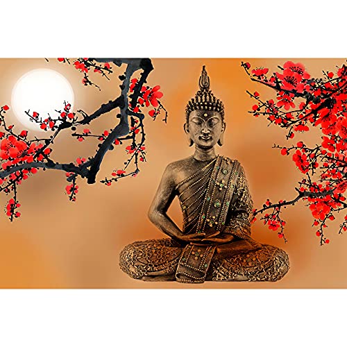 WACYDSD Puzzle 1000 Teile 3D Puzzle Wohnzimmer Wandkunst Blumen Und Buddha Zen Bilder Hdbuddhism Poster Home Decor von WACYDSD