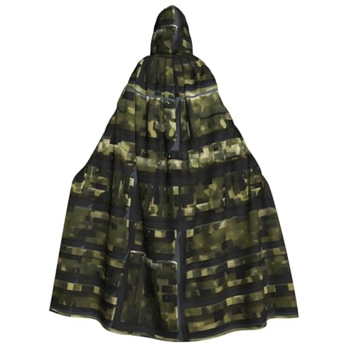 WAFICAC Armee Digital Camouflage Print Unisex Erwachsene Kapuzenmantel Wizard Robe Männer Cosplay Cape Karneval Thema Party Dekor von WAFICAC