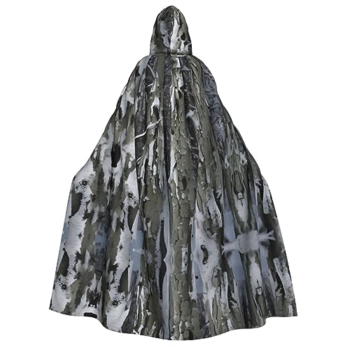 WAFICAC Cold Tree Camouflage Print Unisex Kapuzenmantel für Erwachsene Zaubererrobe Herren Cosplay Cape Karneval Mottoparty Dekor von WAFICAC