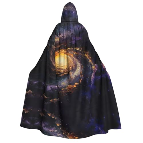 WAFICAC Galaxy Print Unisex Erwachsene Kapuzenmantel Wizard Robe Männer Cosplay Cape Karneval Thema Party Dekor von WAFICAC