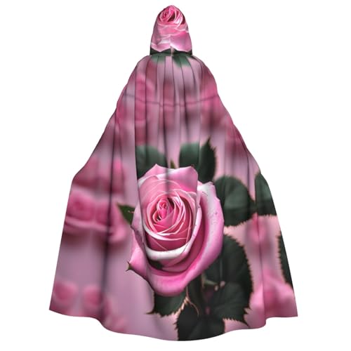 WAFICAC Rosa und Rose Print Unisex Erwachsene Kapuzenumhang Wizard Robe Männer Cosplay Cape Karneval Thema Party Dekor von WAFICAC