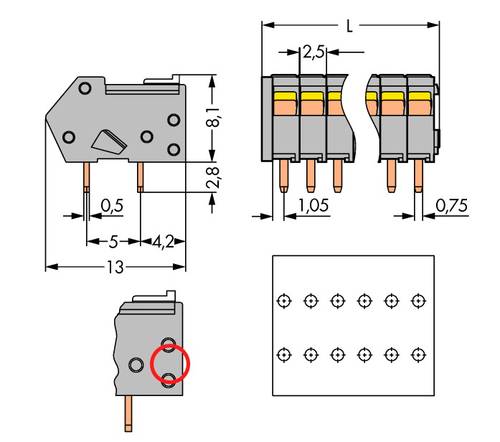 WAGO 218-111/000-012 Federkraftklemmblock 0.50mm² Polzahl 11 Orange 160St. von WAGO