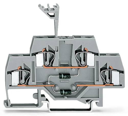 WAGO 281-635/281-491 Doppelstock-Diodenklemme 6mm Zugfeder Belegung: L Grau 50St. von WAGO