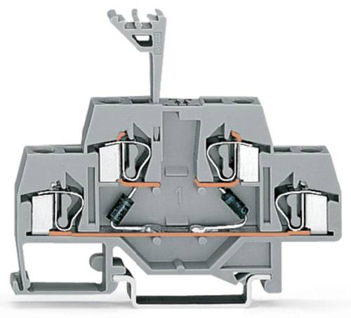 WAGO 281-636/281-488 Doppelstock-Diodenklemme 6mm Zugfeder Belegung: L Grau 50St. von WAGO