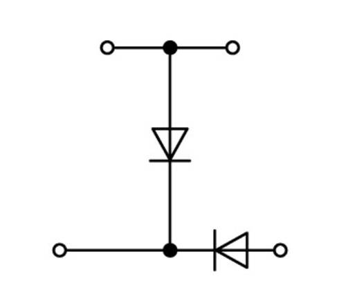 WAGO 870-541/281-491 Doppelstock-Diodenklemme 5mm Zugfeder Belegung: L Grau 50St. von WAGO