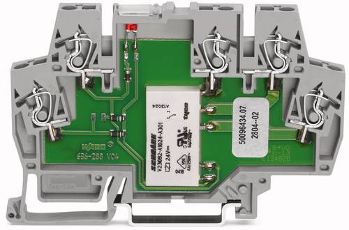 WAGO 859-386 Relaisklemme Nennspannung: 36 V/DC Schaltstrom (max.): 3A 1 Wechsler 25St. von WAGO