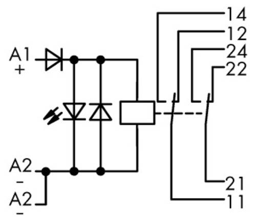 WAGO 789-312 Industrierelais Nennspannung: 24 V/DC Schaltstrom (max.): 8A 2 Wechsler 1St. von WAGO