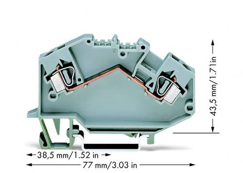 WAGO 781-601 Durchgangsklemme 6mm Zugfeder Belegung: L Grau 50St. von WAGO