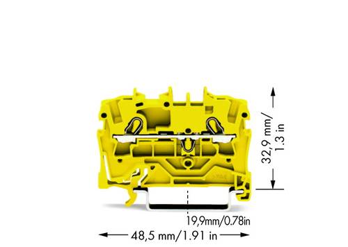 WAGO 2002-1206 Durchgangsklemme 5.20mm Zugfeder Gelb 100St. von WAGO