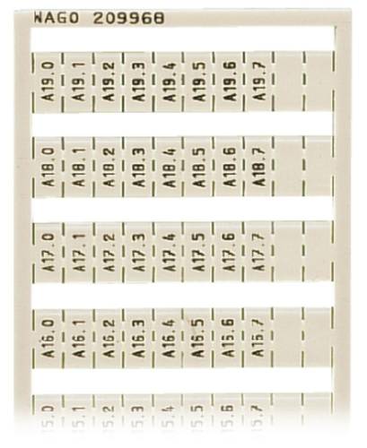 WAGO 209-968 Bezeichnungskarten Weiß 5St. von WAGO