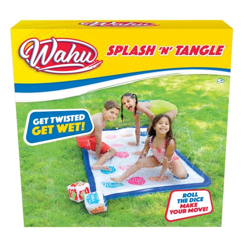 Goliath Wahu Splash 'N Tangle Wasserspiel für Kinder und Erwachsene – Outdoor-Hinterhof-Sprinkler-Spiel, Sprühwasser um die Matte herum von WAHU