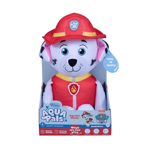 WAHU Aqua Pals Marshall Paw Patrol, Plüsch-Wasserspielzeug Kinder ab 2 Jahren, schnelltrocknend, wasserfester Plüsch für Bad und Pool, pflegeleicht von WAHU