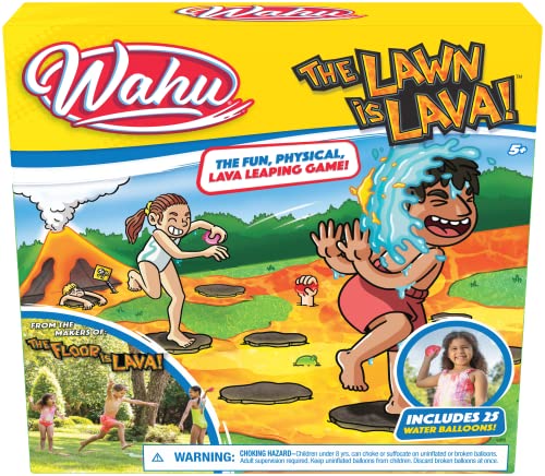 Wahu The Lawn is Lava Outdoor-Wasserballon-Spiel für Kinder ab 5 Jahren, Kinder-Wasserspiel mit 25 Wasserballons von WAHU