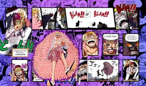 WAIFUWORLD SHOP One Piece Spielfeld Donquixote Doflamingo (Dressrosa) Spielmatte mit Zonen | Trading Card Game Playmat kompatibel mit One Piece Trading Card Game | Kartenspielmatte Doflamingo von WAIFUWORLD SHOP