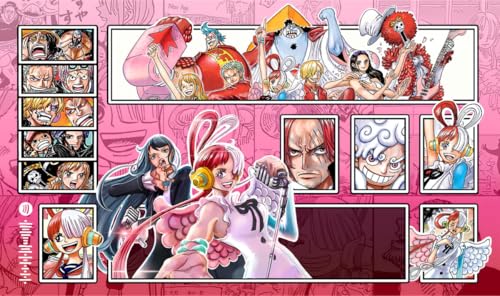 WAIFUWORLD SHOP One Piece Spielfeld Uta (Film Red) Spielmatte mit Zonen | Trading Card Game Playmat kompatibel mit One Piece Trading Card Game | Kartenspielmatte Uta von WAIFUWORLD SHOP