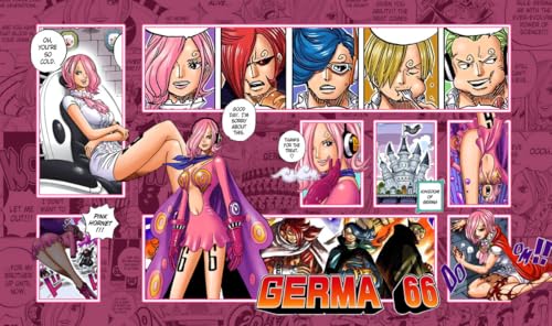 WAIFUWORLD SHOP One Piece Spielfeld Vinsmoke Reiju (Germa 66) Spielmatte mit Zonen | Trading Card Game Playmat kompatibel mit One Piece Trading Card Game | Kartenspielmatte Vinsmoke Reiju von WAIFUWORLD SHOP