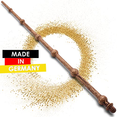 WALDUNIKAT® Zauberstab aus Holz – Made in Germany – Spielzeug, Geburtstags-Geschenk, Deko, Kostüm für Erwachsene, Kinder, Damen, Herren, Mädchen (No. 2 - Dunkelbraun) von WALDUNIKAT