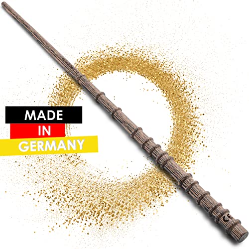 WALDUNIKAT® Zauberstab aus Holz – Made in Germany – Spielzeug, Geburtstags-Geschenk, Deko, Kostüm für Erwachsene, Kinder, Damen, Herren, Mädchen (No. 3 - Schichtholz) von WALDUNIKAT