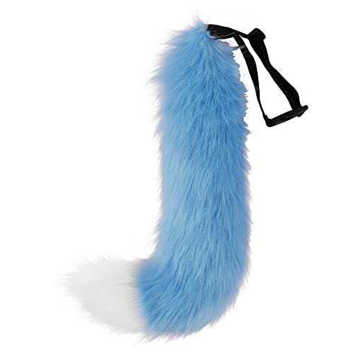 Halloween Kunstpelz therian Tail,55cm Lang fuchsschwanz Furry Halloween kostüm für Kinder Erwachsene Cosplay Halloween Weihnachtsfeier (one Size,Farbe 5) von WANAHTON