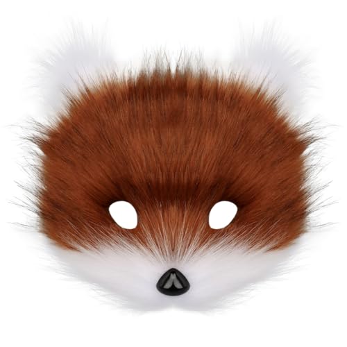 WANAHTON Therian Maske Halloweenparty Cosplaykostüme furry kostüm Realistischer Kunststoff Cosplaymaske für Kinder Erwachsene Karneval Weihnachten (farbe 7,one size) von WANAHTON